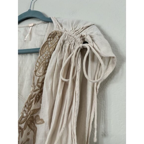 Free People Beige Weila Romper Sz XS - Picture 5 of 11